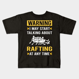 Warning Rafting Kids T-Shirt